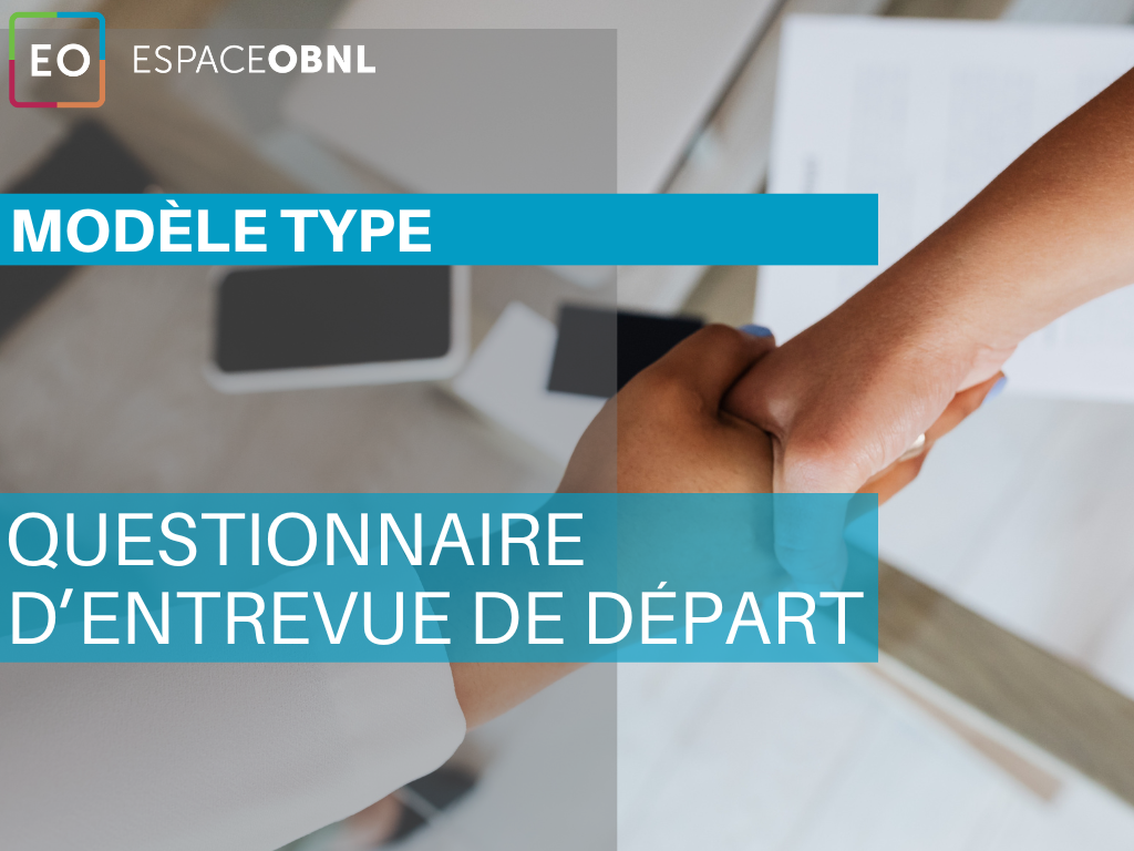 Modèles type de documents administratifs pour OBNL ESPACE OBNL