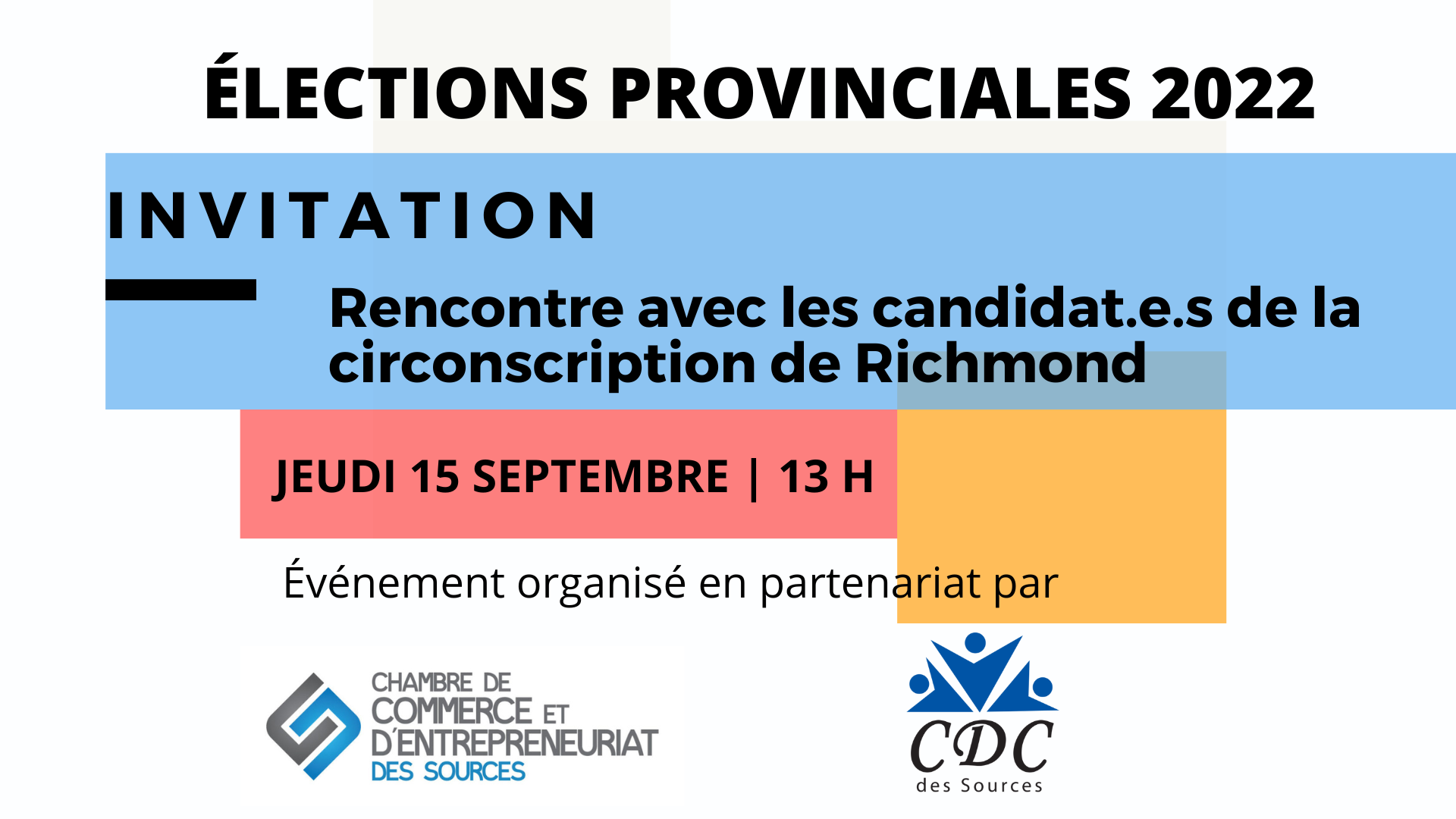 Rencontre avec les candidat.e.s - Circonscription de Richmond