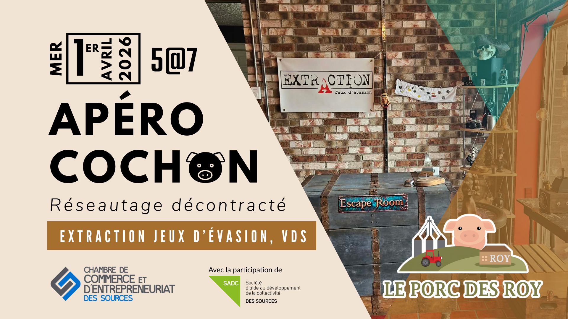Apéro cochon - Extraction Jeux d'évasion