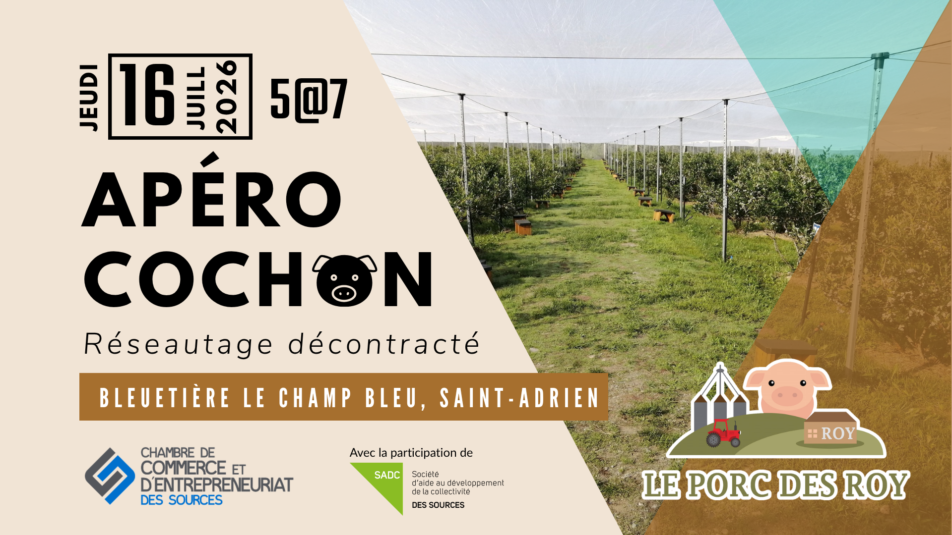 Apéro cochon - Bleuètière Le champ bleu