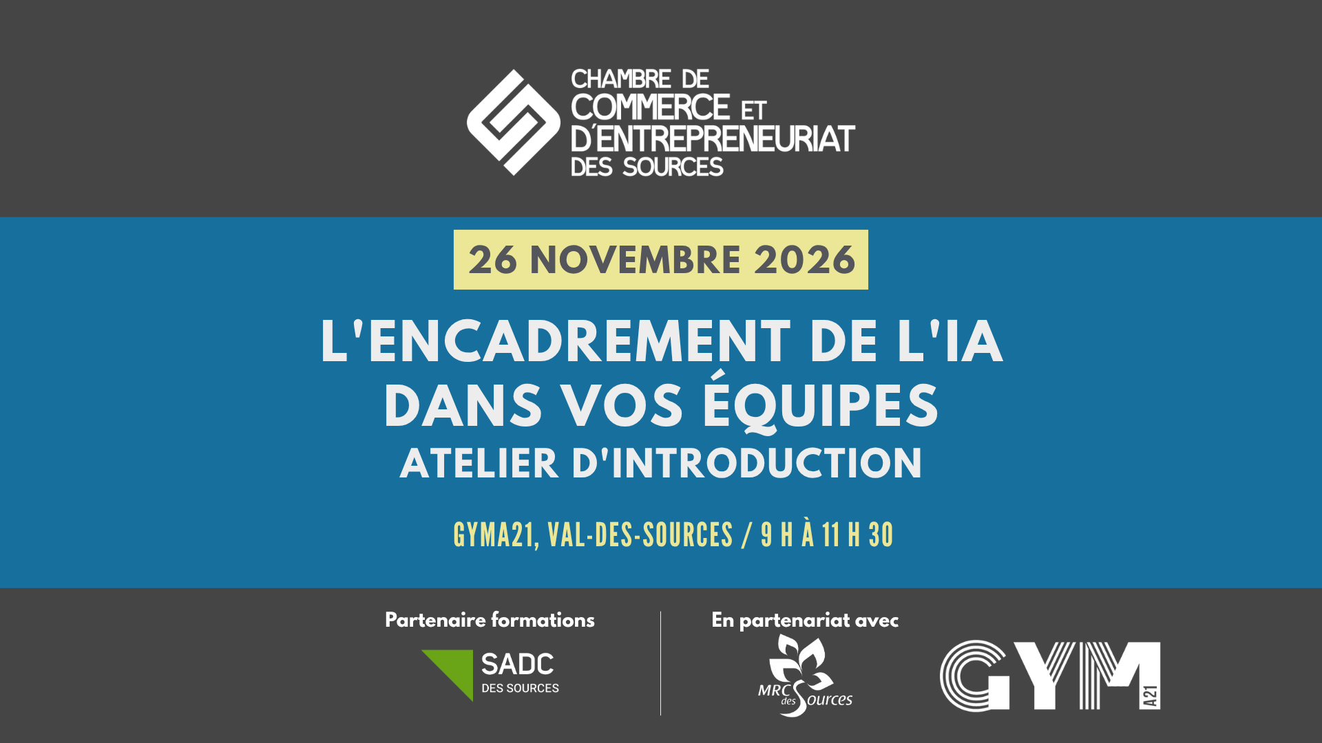 L'encadrement de l'IA dans vos équipes - Atelier d'introduction avec le GymA21