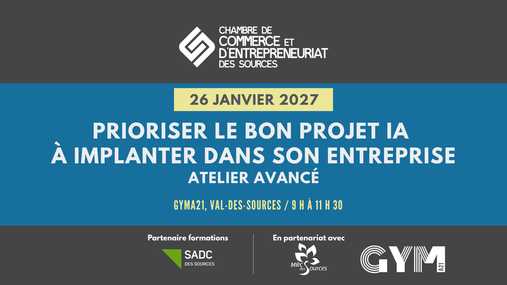 Prioriser le bon projet IA à implanter dans son entreprise - Atelier avancé avec le GymA21