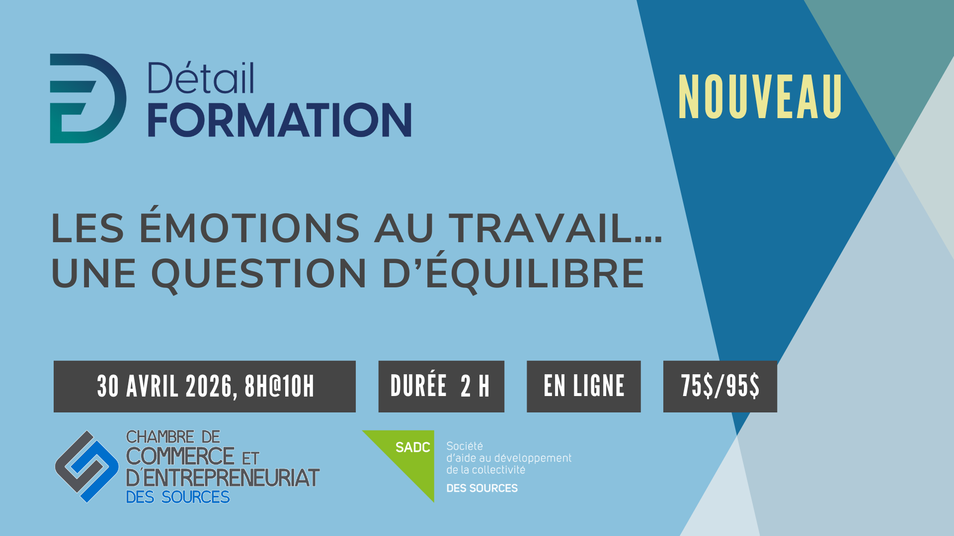 Les émotions au travail…une question d’équilibre – NOUVEAU