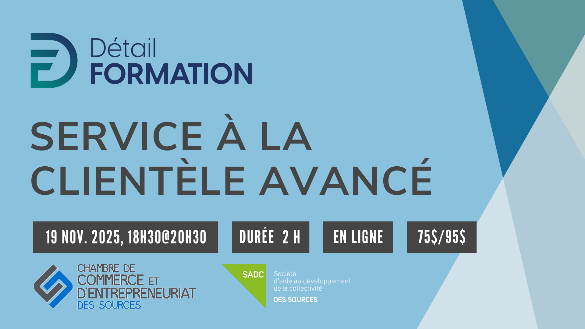 Service à la clientèle AVANCÉ