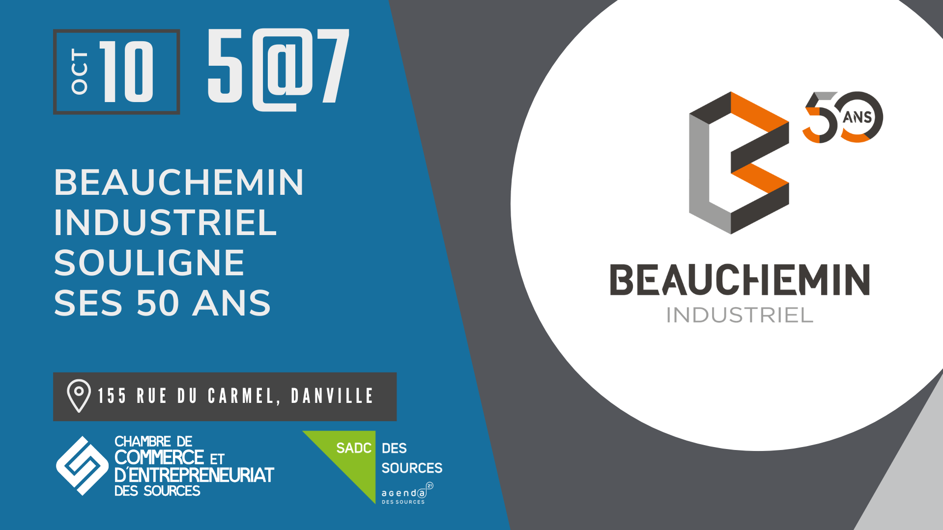 Beauchemin Industriel souligne ses 50 ans lors d’un 5 à 7