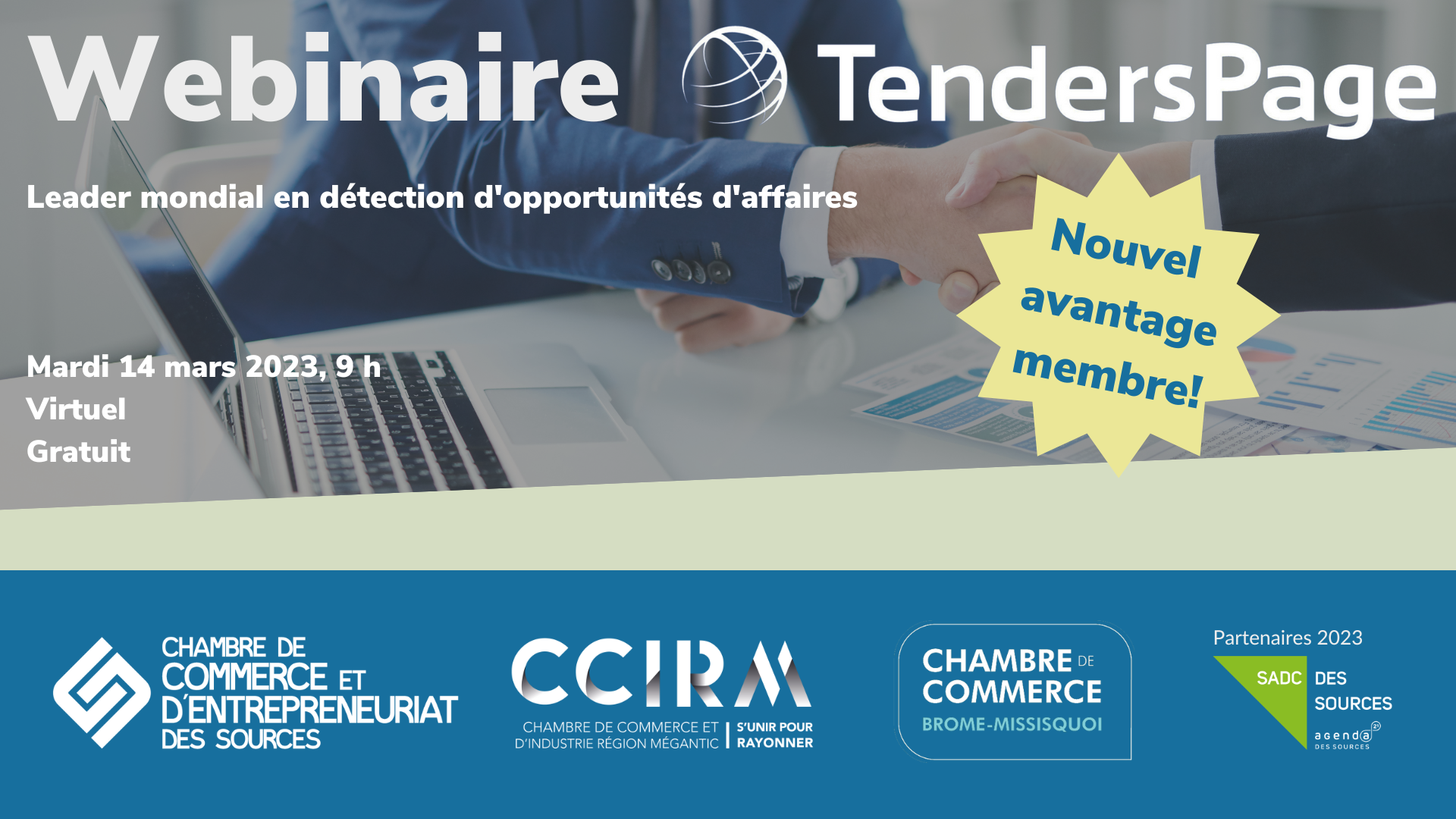 Webinaire TendersPage - Nouvel avantage membre!