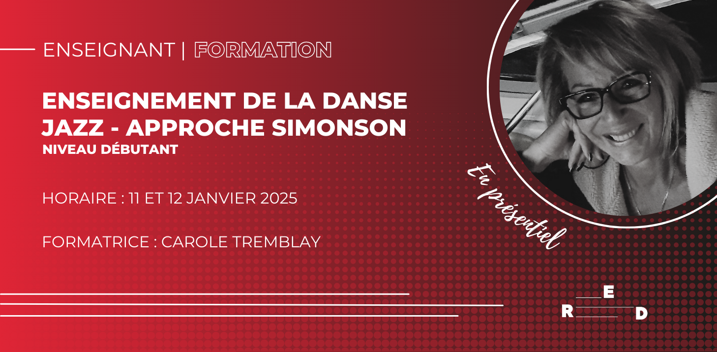 Formation en enseignement de la danse jazz – approche Simonson Niveau débutant