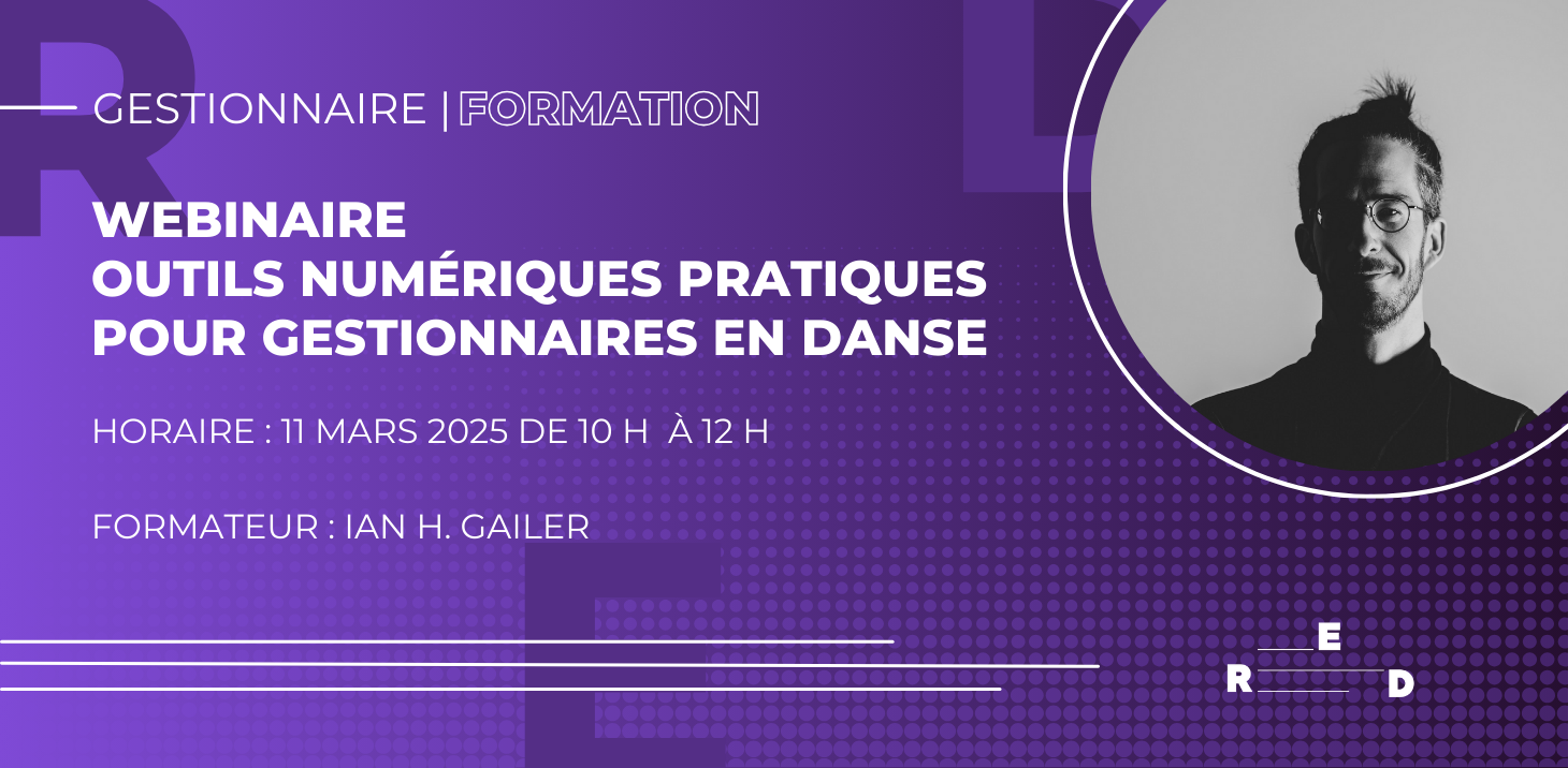 WEBINAIRE | Outils numériques pratiques pour gestionnaires en danse