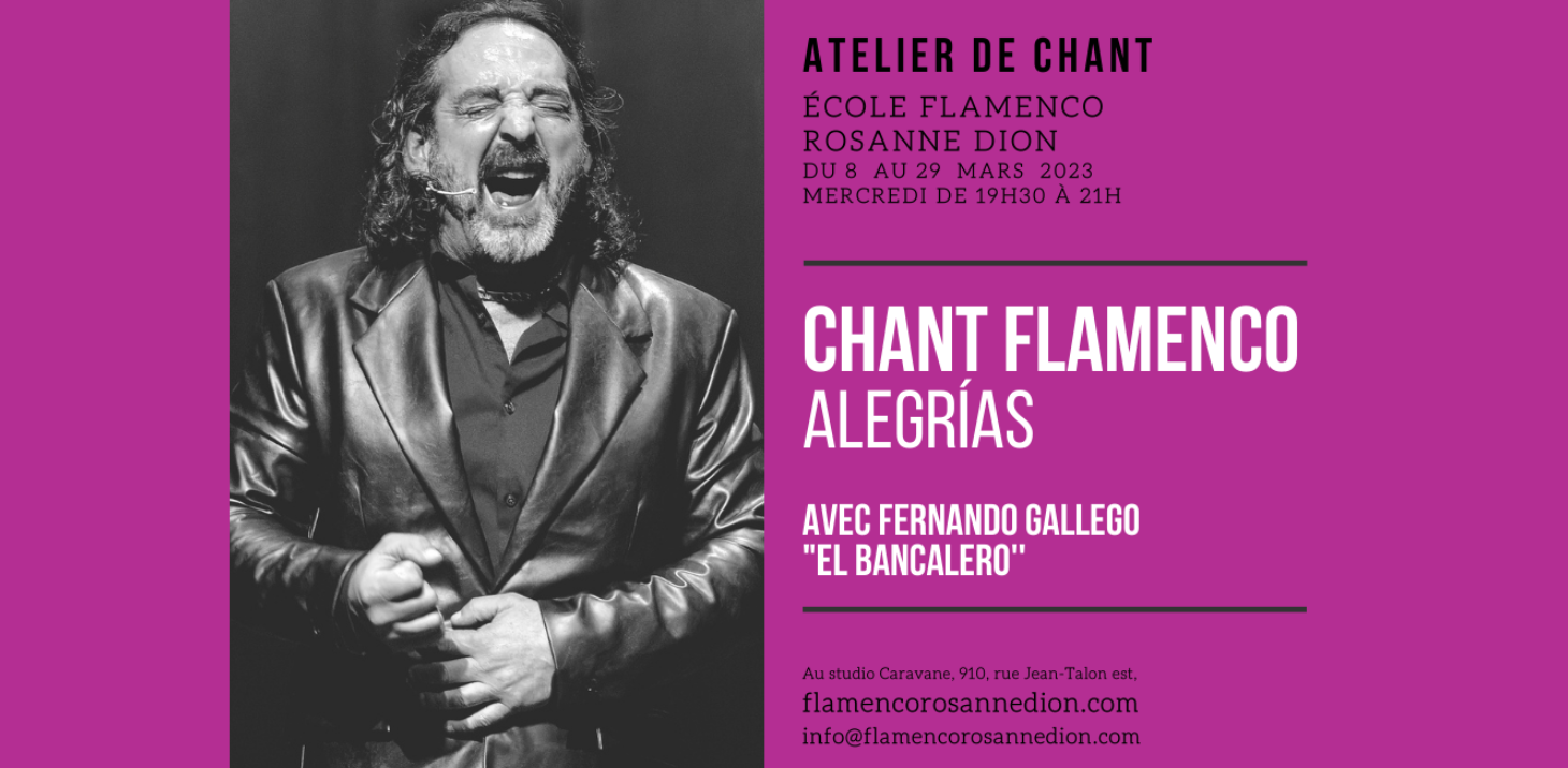 Atelier de chant Flamenco avec ''Fernando Gallego El bancalero''
