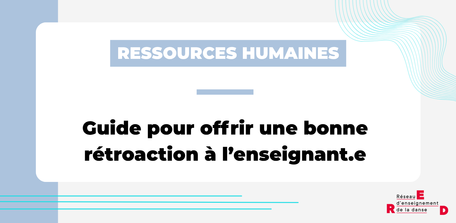 Guide pour offrir une bonne rétroaction à l’enseignant.e