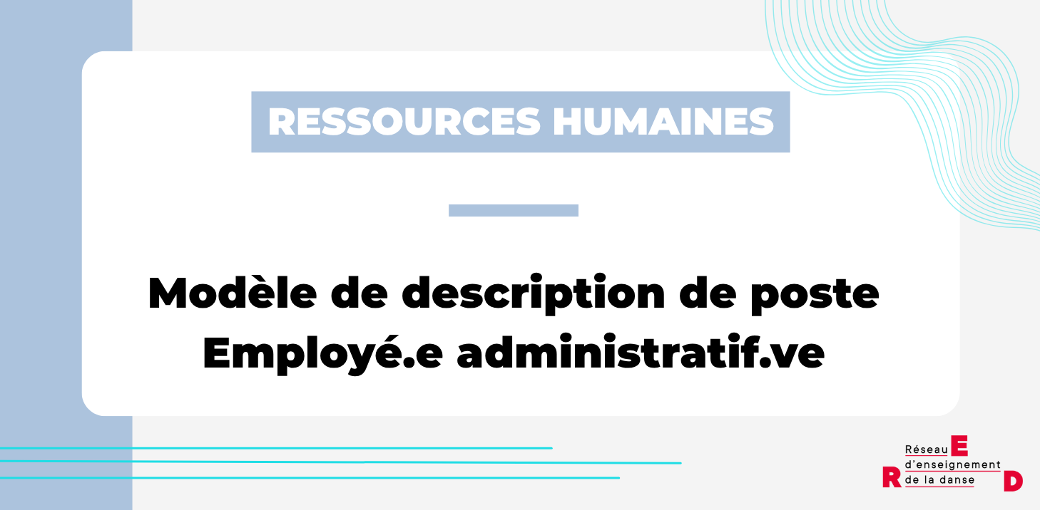 Modèle de description de poste – Employé.e administratif.ve