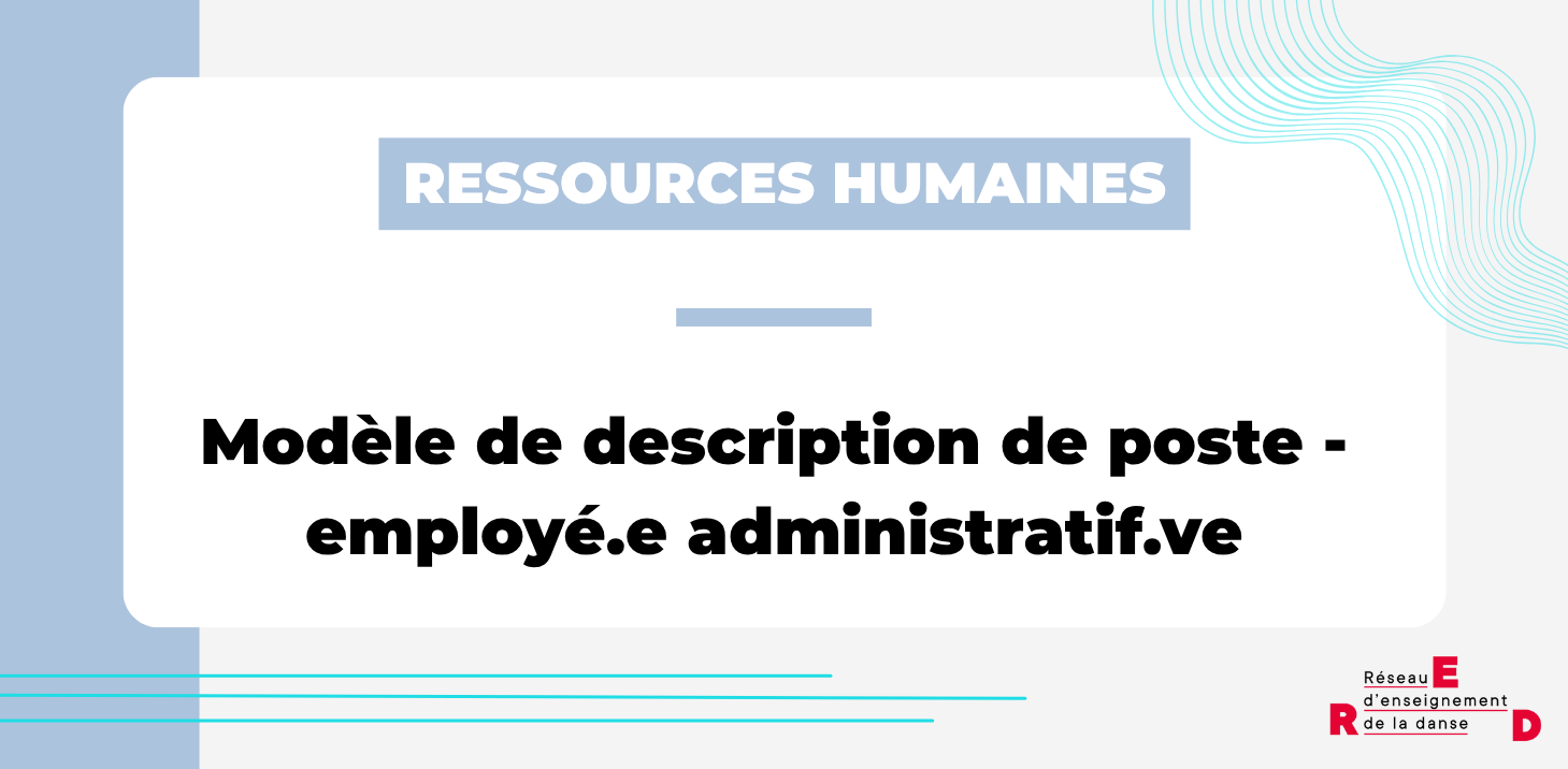 Modèle de description de poste – Employé.e administratif.ve