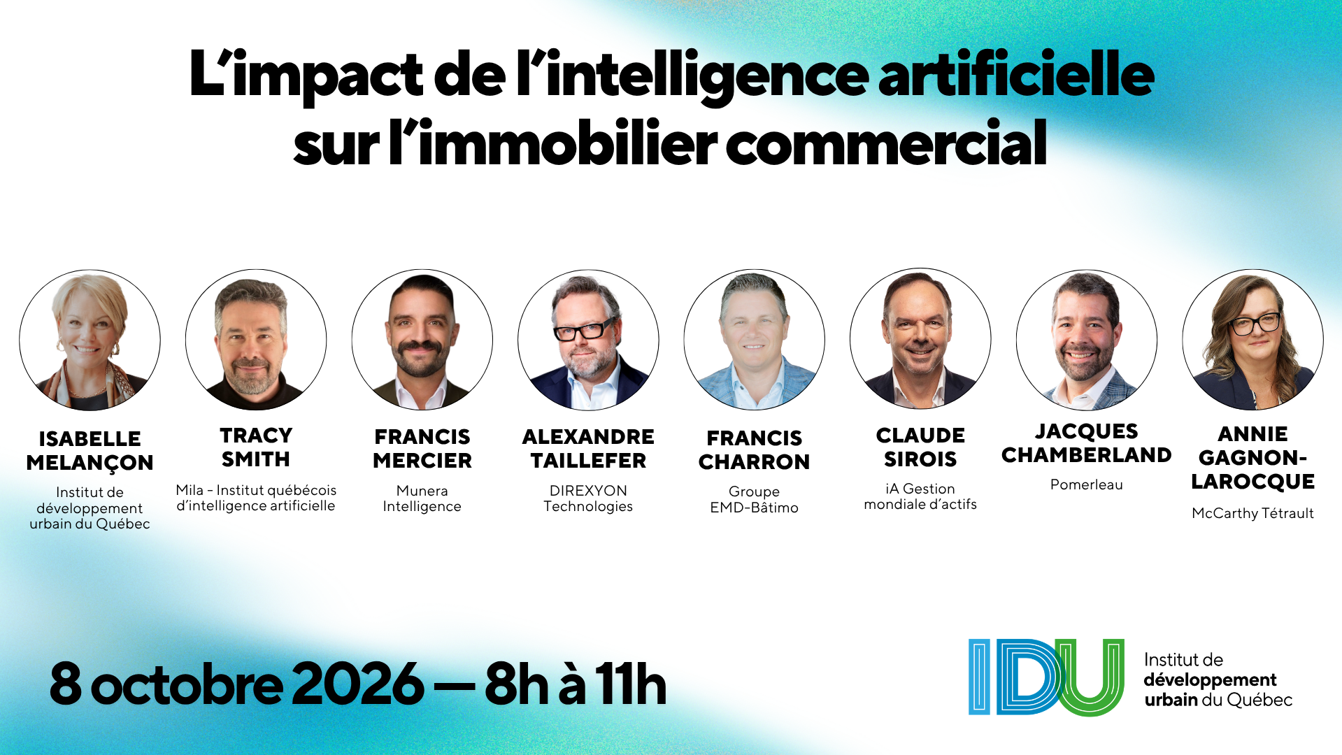 Conférence L’impact de l’intelligence artificielle sur l’immobilier commercial