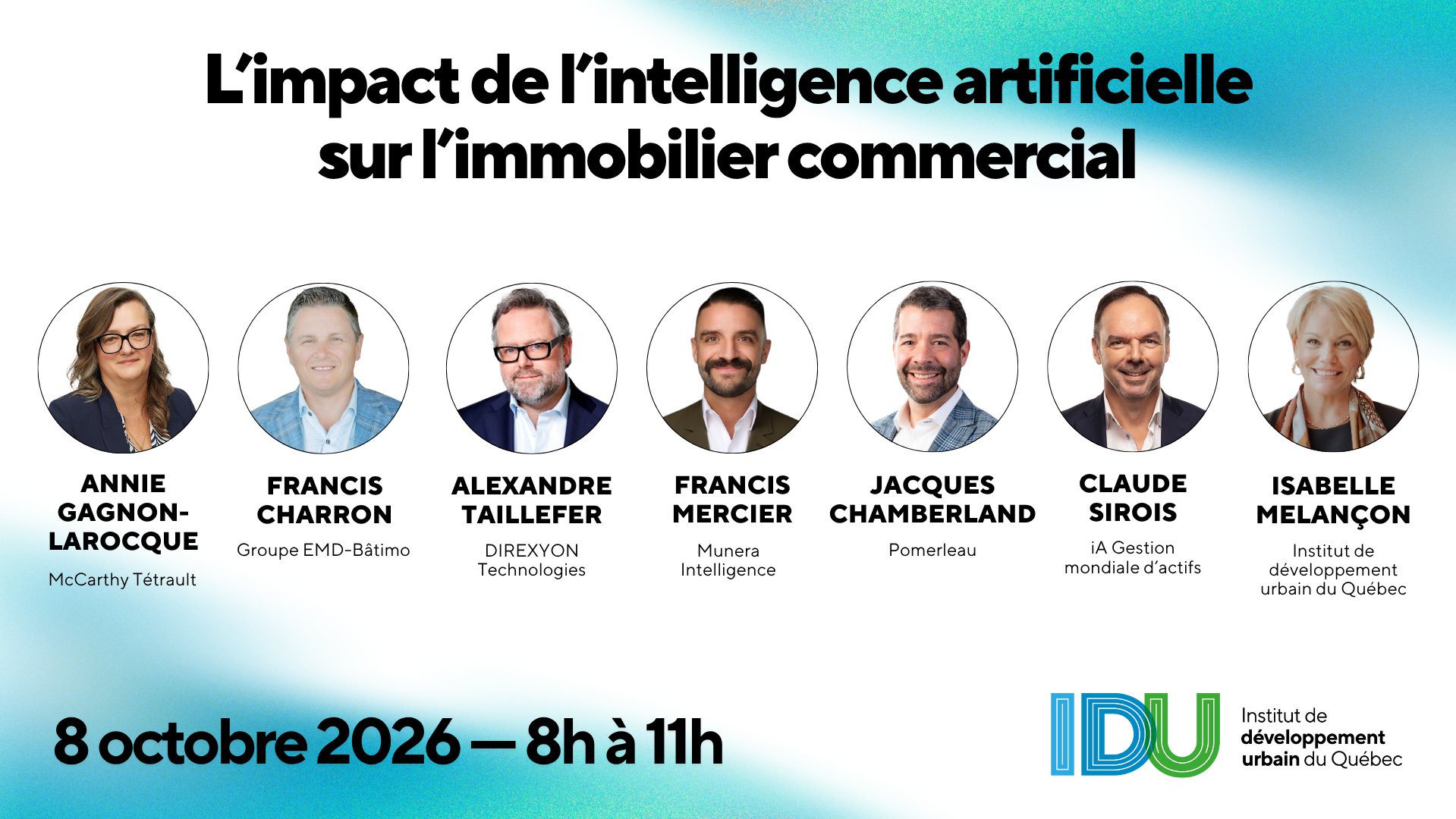Conférence L’impact de l’intelligence artificielle sur l’immobilier commercial