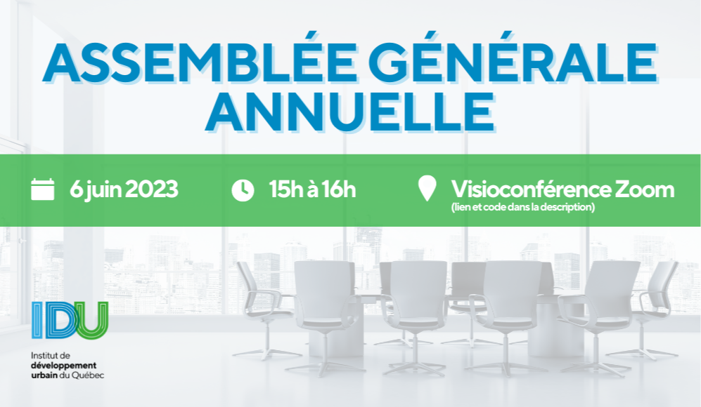 Assemblée générale annuelle 2023 des membres de l'IDU