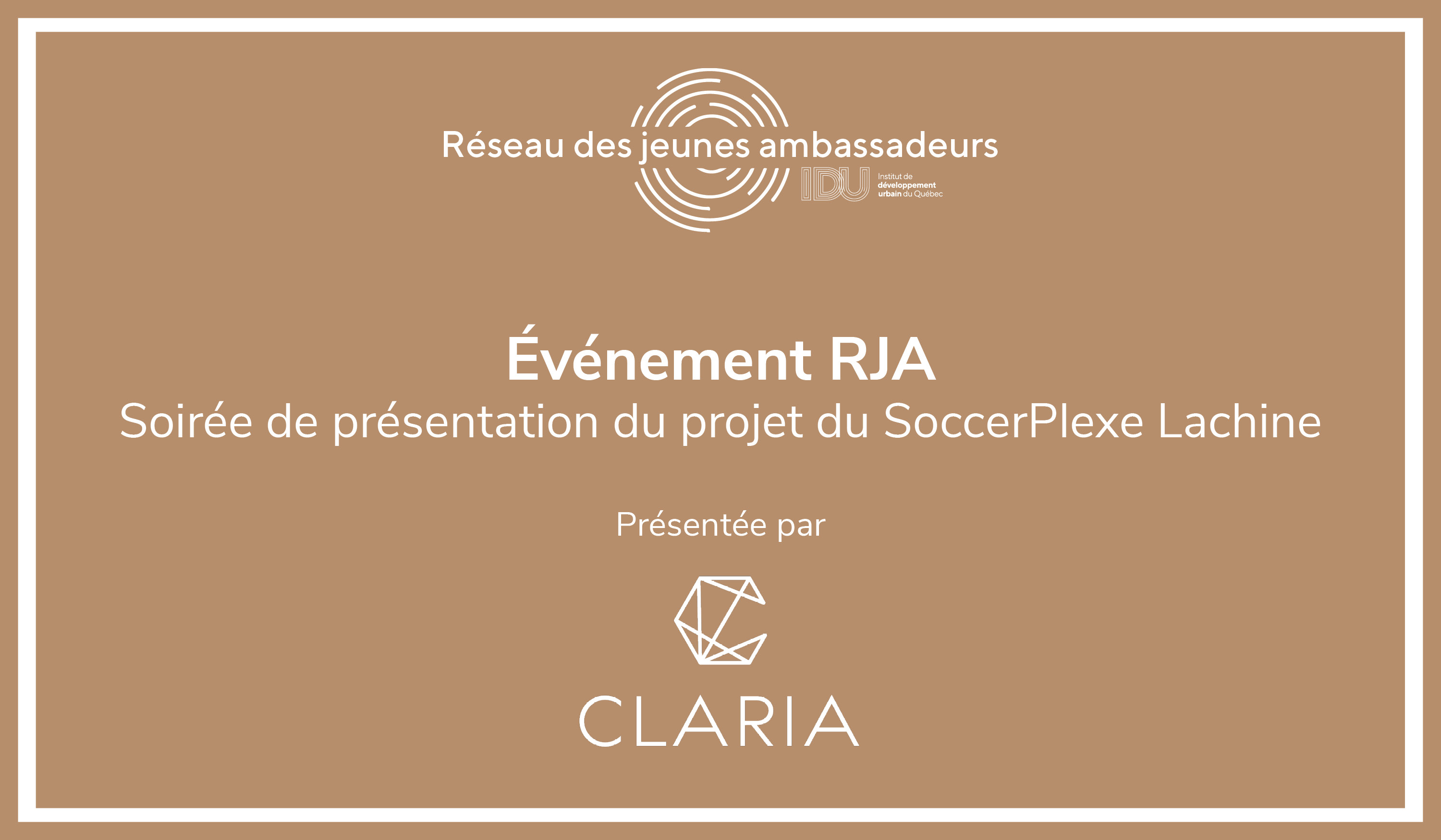 Événement RJA - Soirée de présentation du projet du SoccerPlexe Lachine par Claria