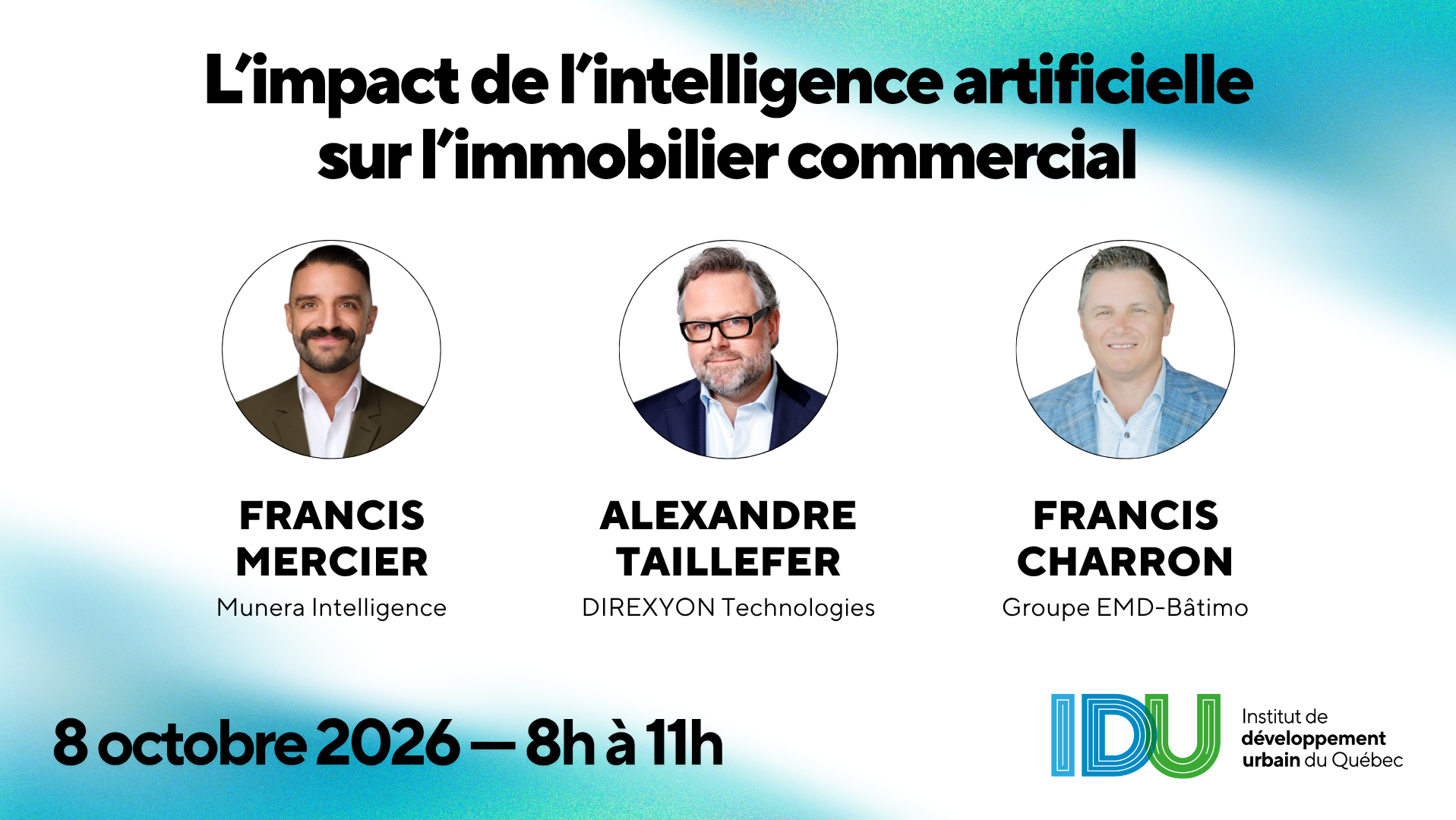 Conférence L’impact de l’intelligence artificielle sur l’immobilier commercial