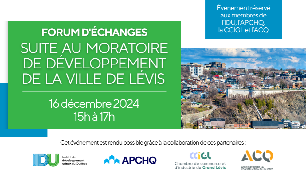 Forum d'échanges suite au moratoire de développement de la Ville de Lévis