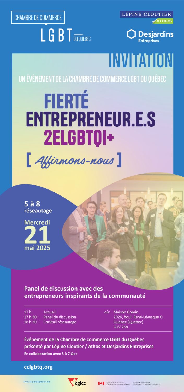 Fierté entrepreneur.e.s 2ELGBTQI+ - Tournée des villes - Québec