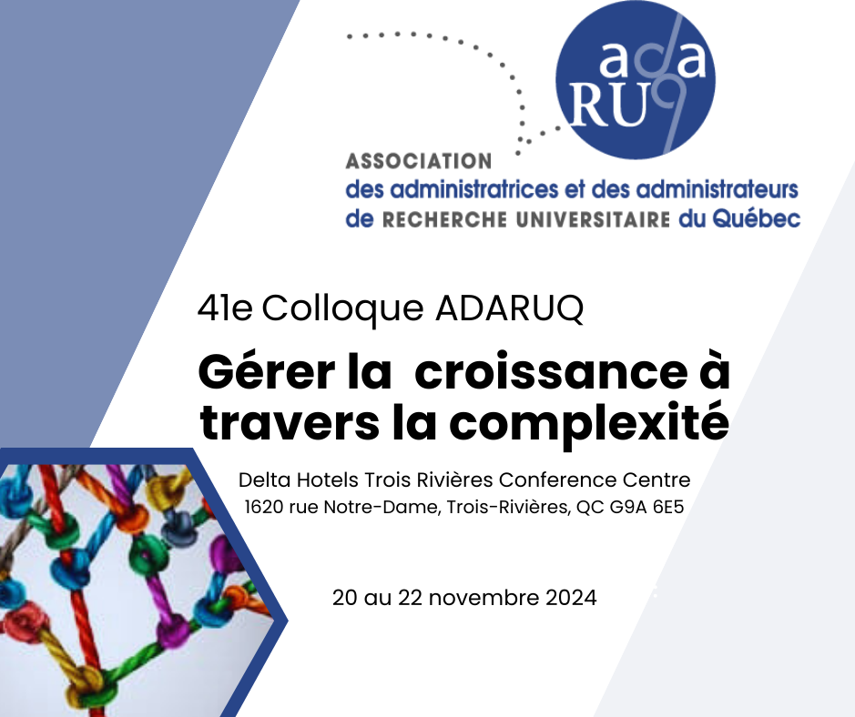 41e Colloque ADARUQ - Trois-Rivières