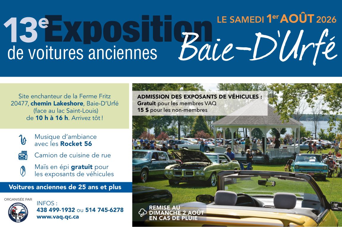 VAQ - Expo de voitures anciennes à Baie-d'Urfé