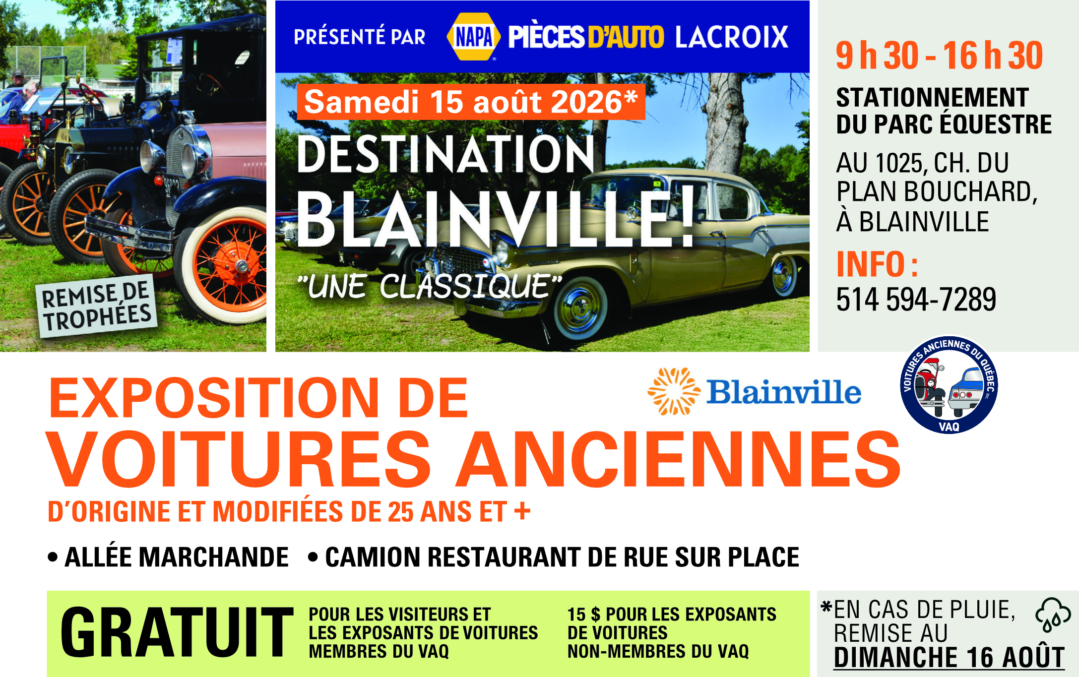 VAQ - EXPO DE voitures anciennes à BLAINVILLE