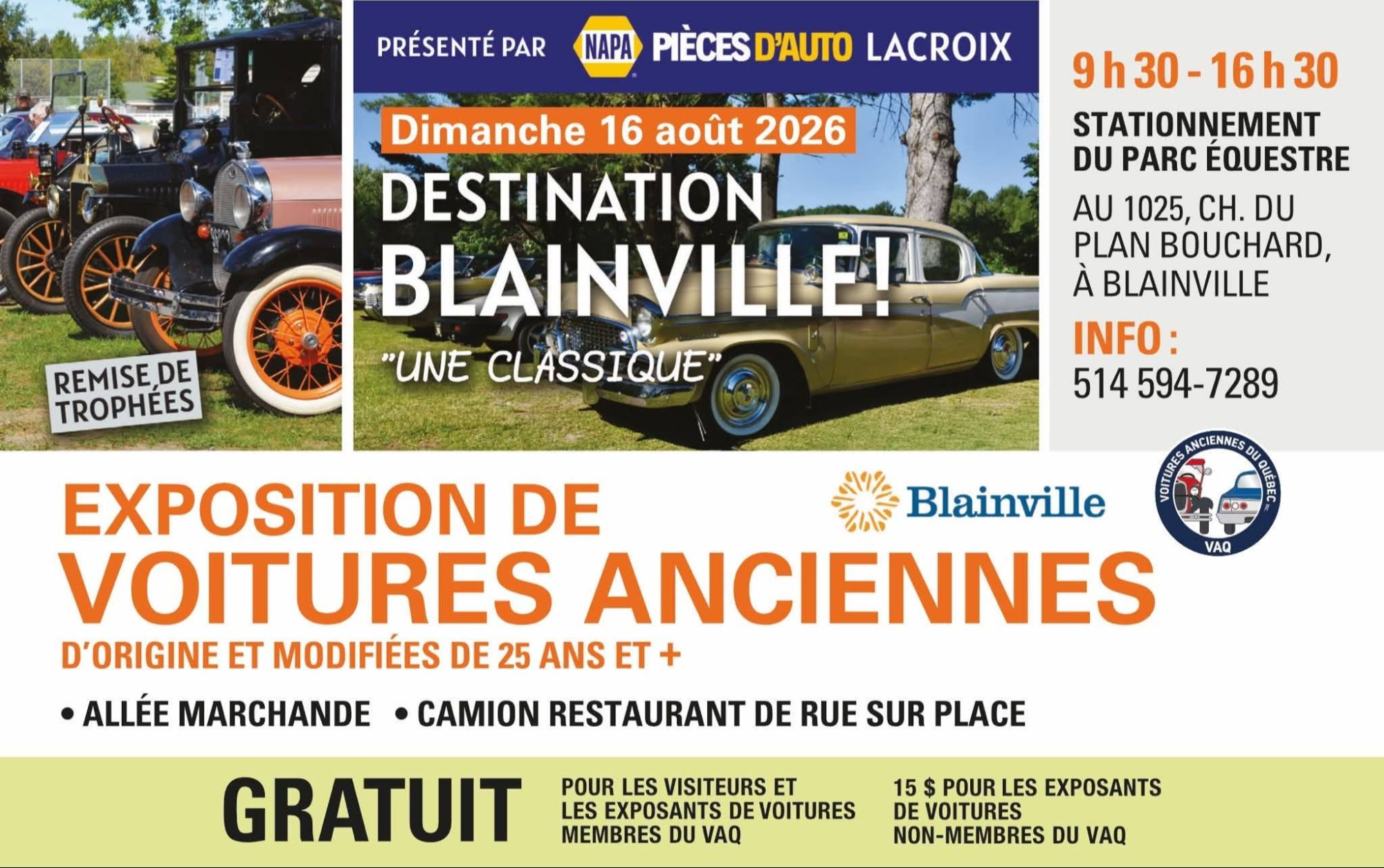 VAQ - EXPO DE voitures anciennes à BLAINVILLE