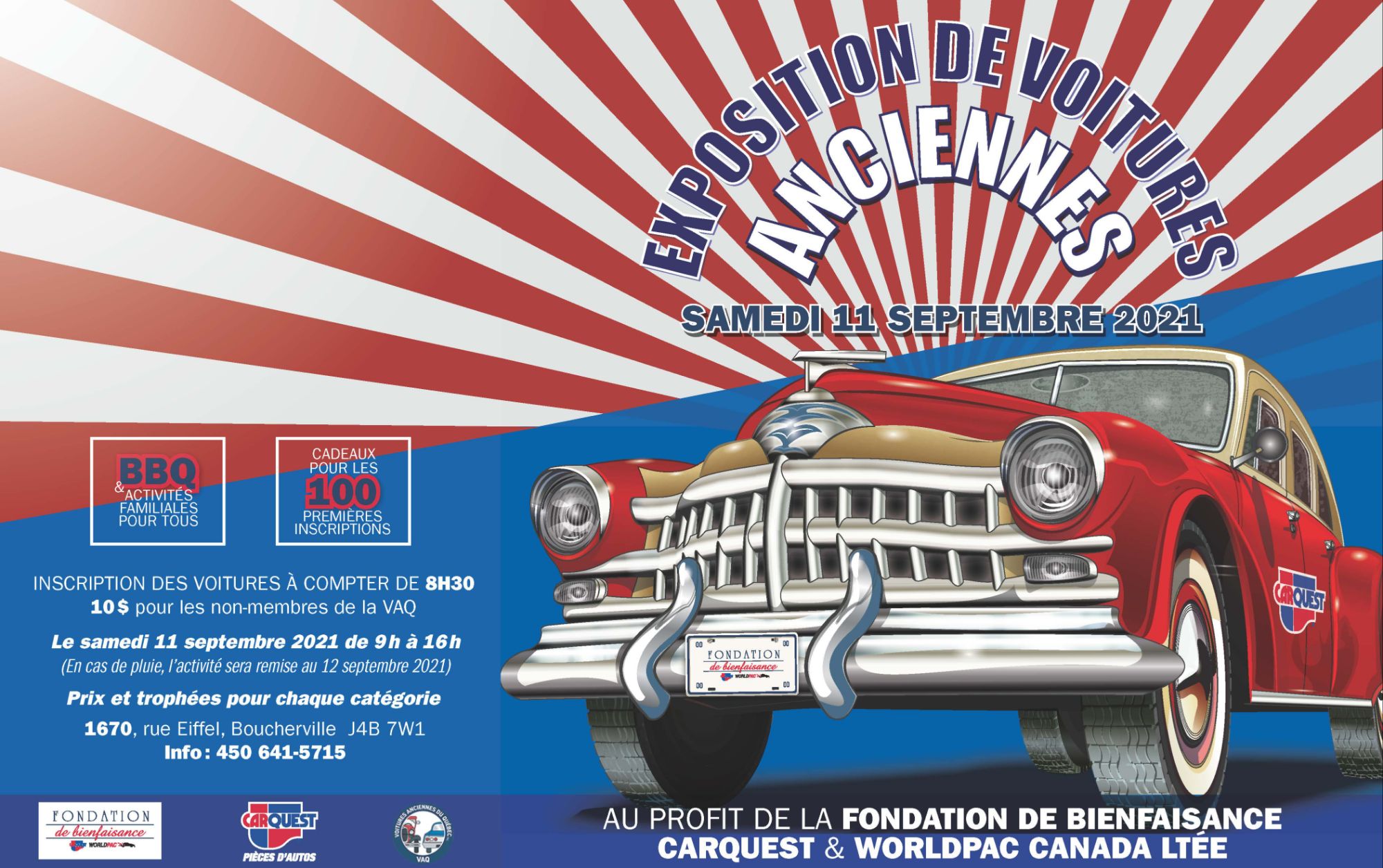 Exposition de voitures anciennes chez CARQUEST