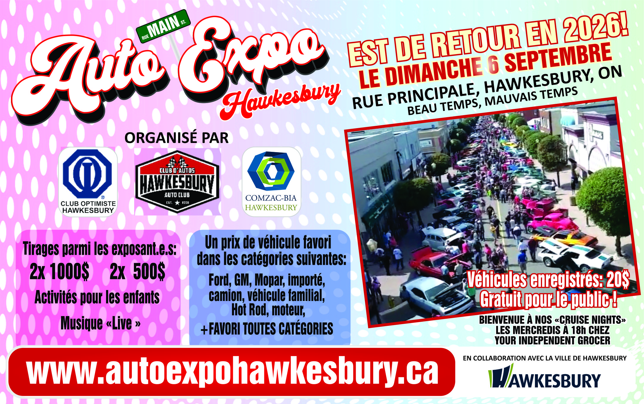 Expo d'autos à Hawkesbury (Activité non VAQ)