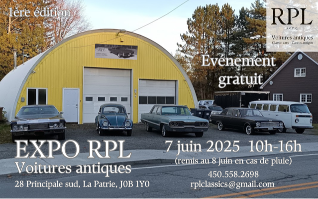 Expo de voitures antiques à La Patrie (Activité non VAQ)