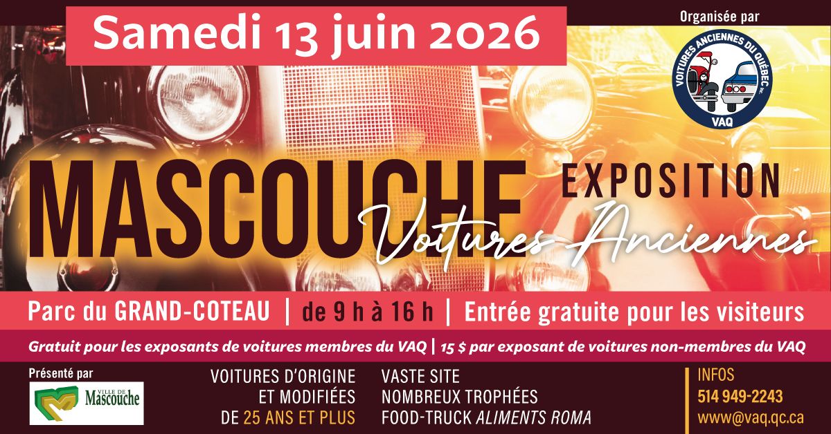 VAQ - Expo de voitures anciennes à Mascouche
