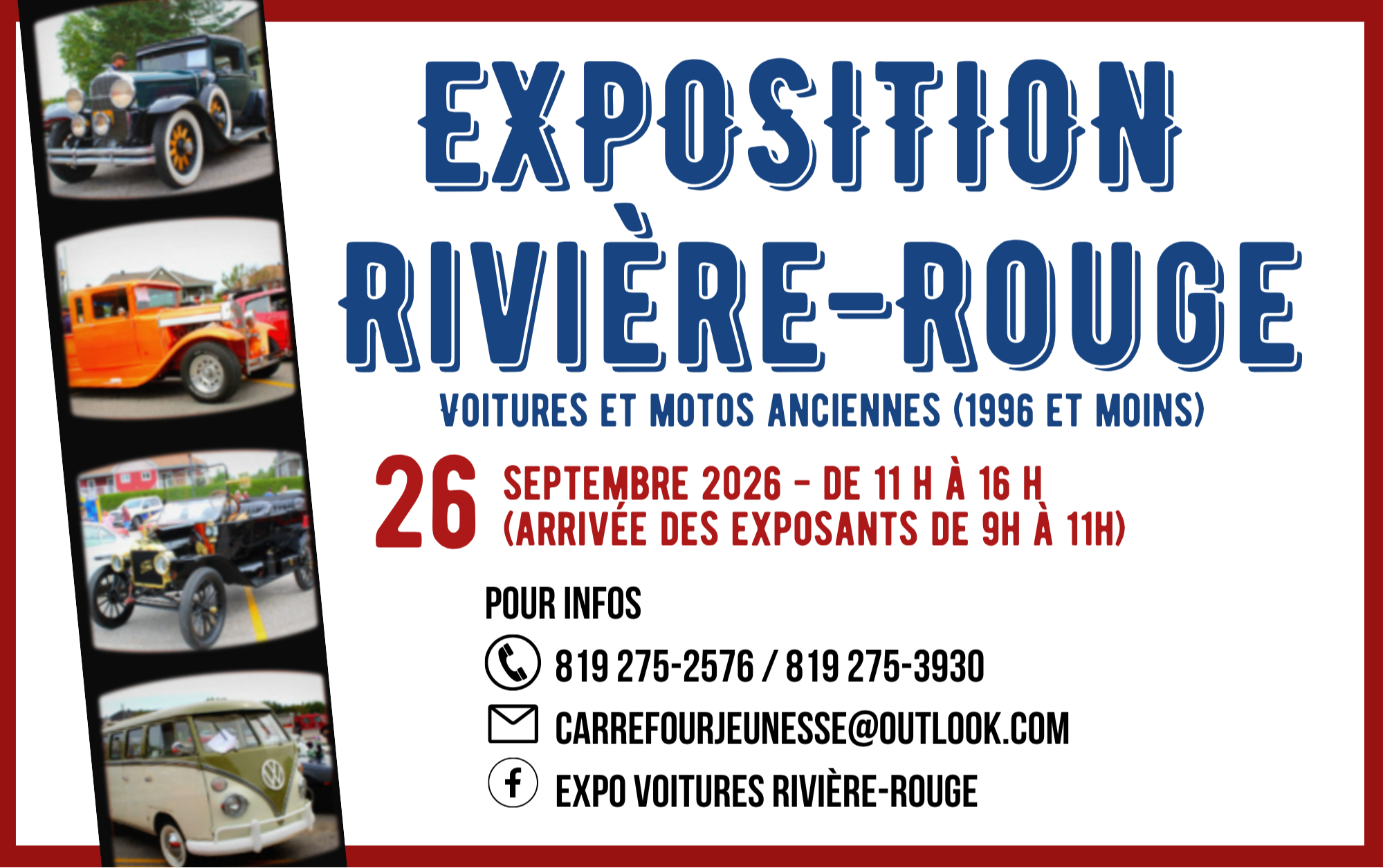 Expo de voitures et motos anciennes à Rivière-Rouge (Activité non VAQ)