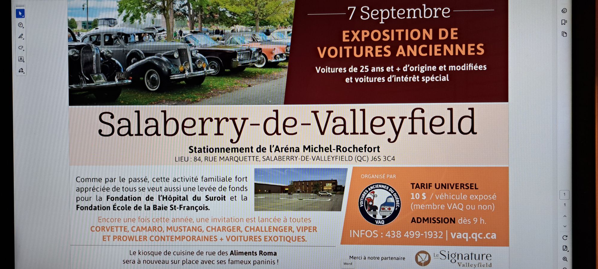 VAQ - Expo de voitures anciennes à Salaberry-de-Valleyfield
