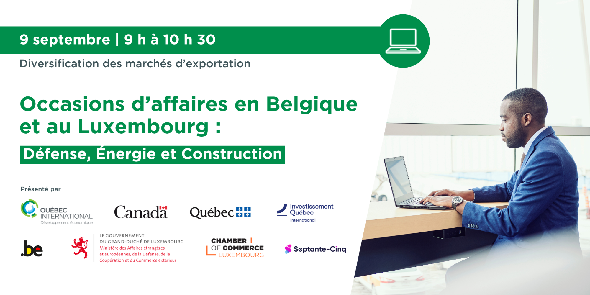 Occasions d’affaires en Belgique et au Luxembourg : Défense, Énergie et Construction