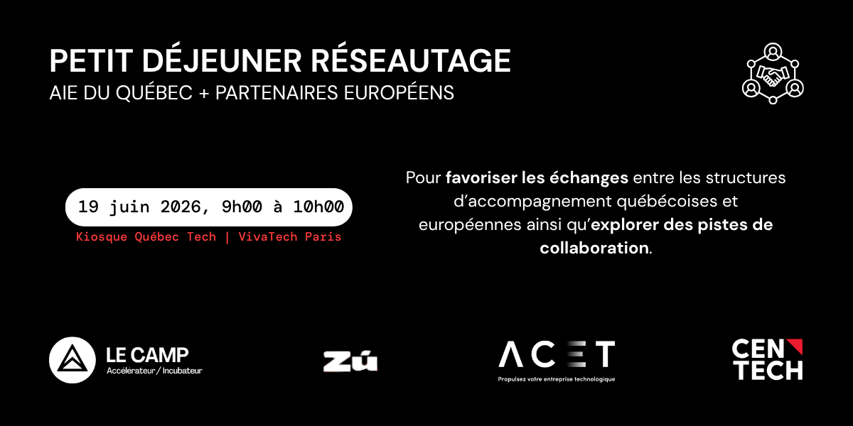 Rencontre des Accélérateurs et incubateurs du Québec