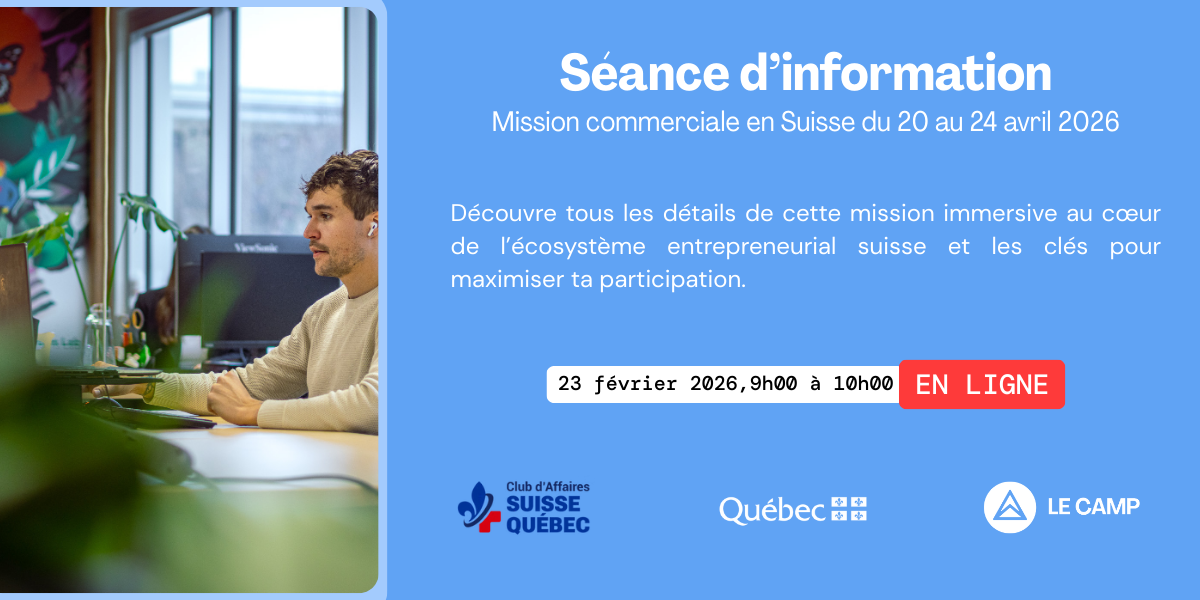 Webinaire | Mission commerciale en Suisse