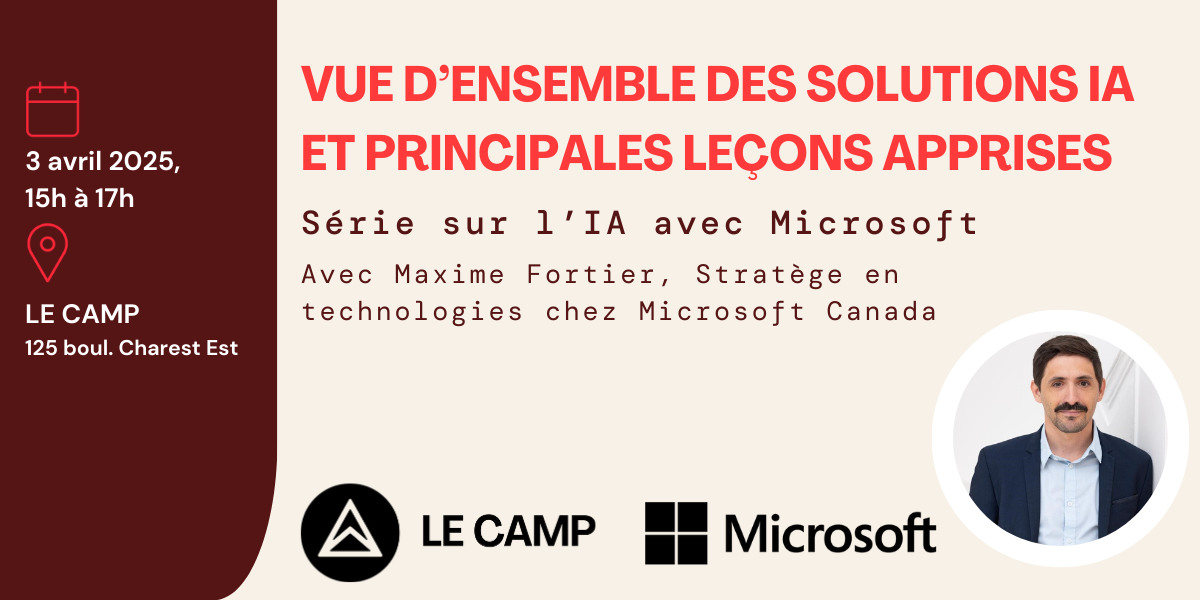 Série d'activités en IA avec Microsoft - Session 1