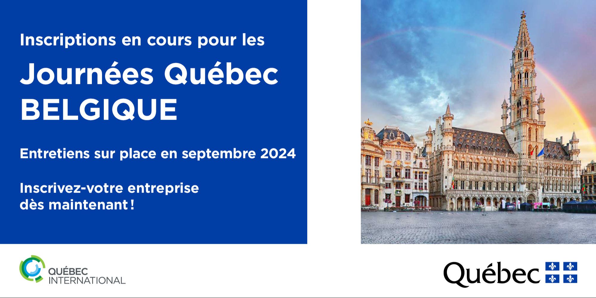 Inscription aux Journées Québec BELGIQUE (entretiens en septembre 2024)