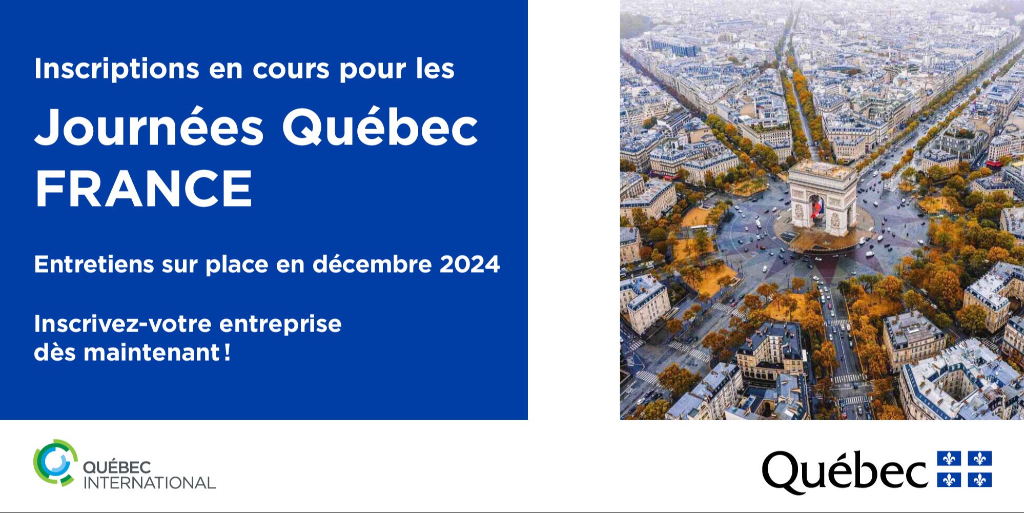 Inscriptions aux Journées Québec FRANCE (Entretiens en décembre 2024)