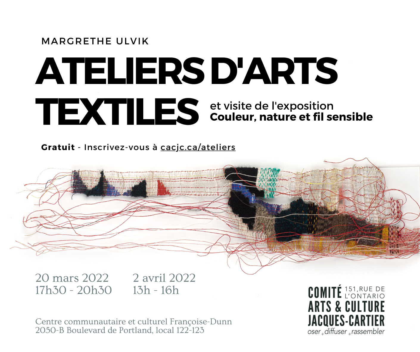 Atelier d'arts textiles avec Margrethe Ulvik