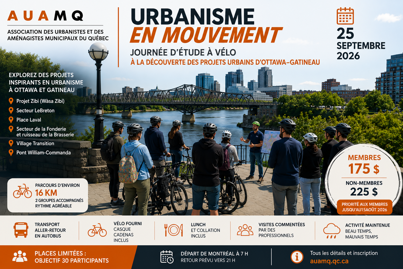 Randonnée Vélo - Gatineau Ottawa - septembre 2026