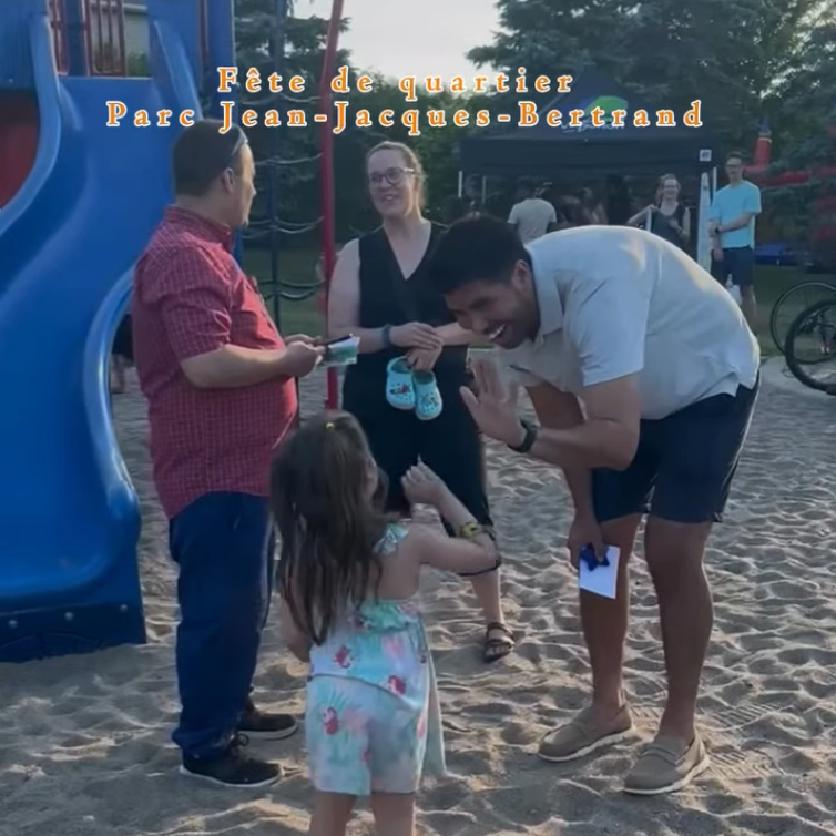 The neighborhood party at Jean-Jacques Bertrand park