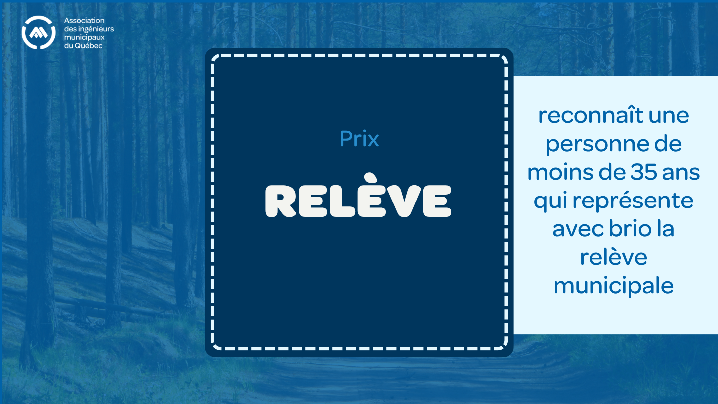 Prix Relève - Étoile montante en génie municipal 2027