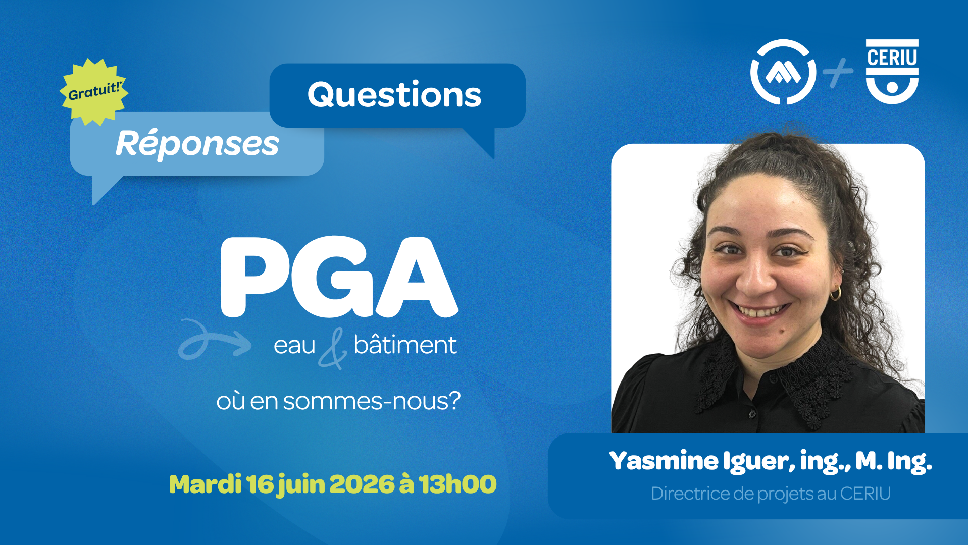 PGA eau et bâtiment | Où en sommes nous?