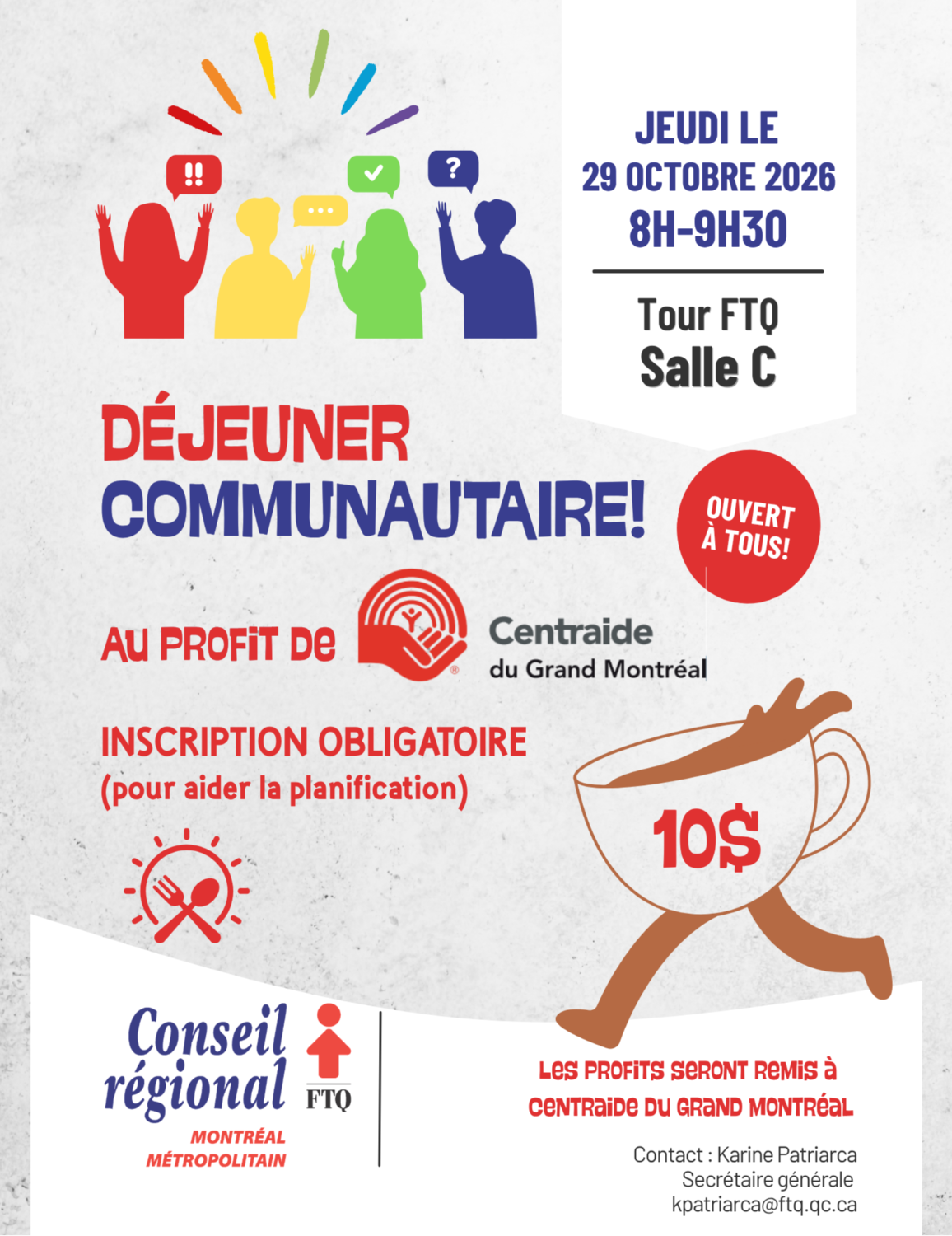 Déjeuner communautaire - 29 octobre 2026
