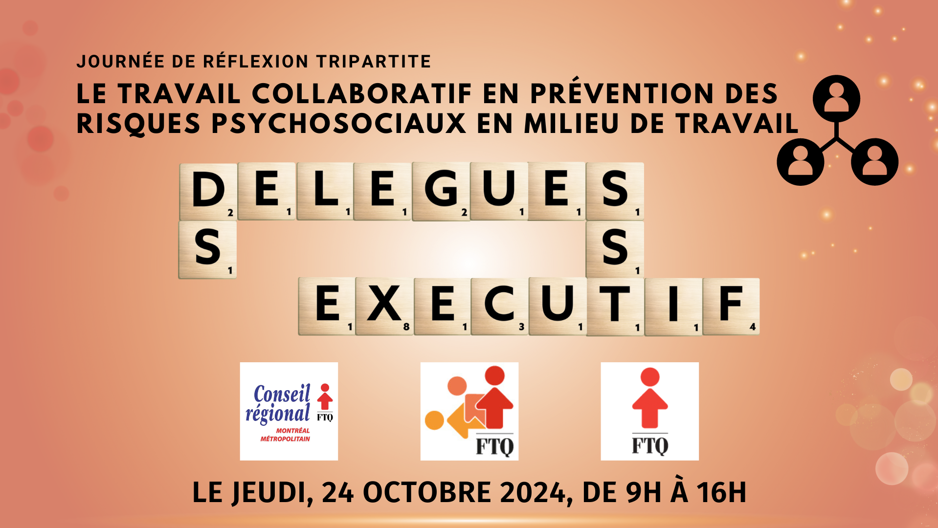 JOURNÉE DE RÉFLEXION TRIPARTITE - Le travail collaboratif en prévention des risques psychosociaux en milieu de travail