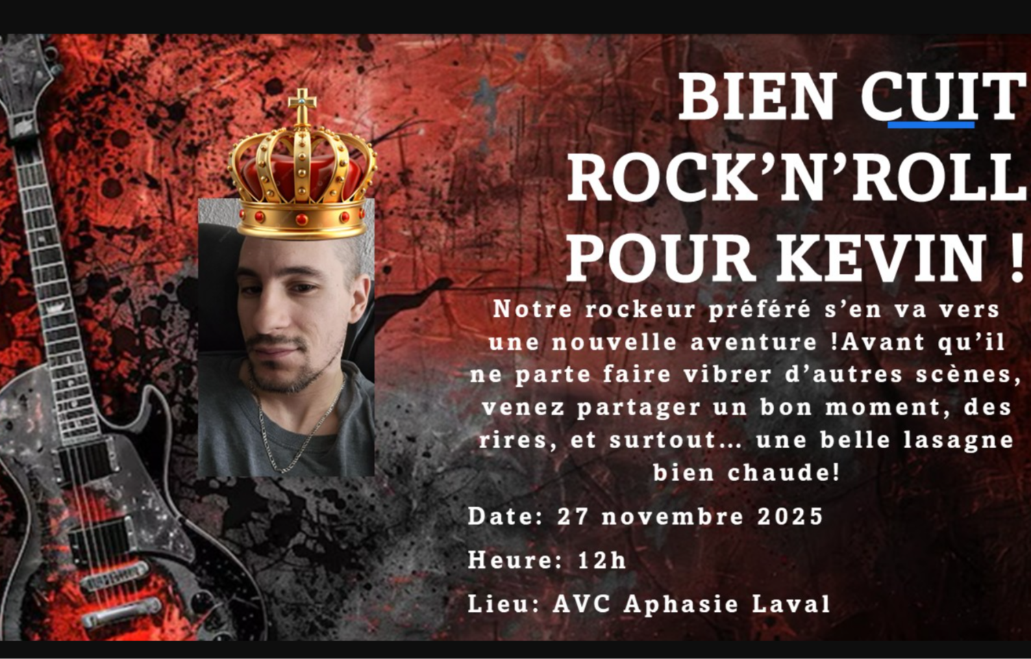 Bien cuit pour Kevin