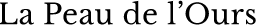 Logo La Peau de l'ours