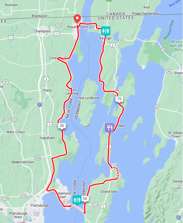 ANNULÉE Route : Rouses Point / Plattsburg - USA