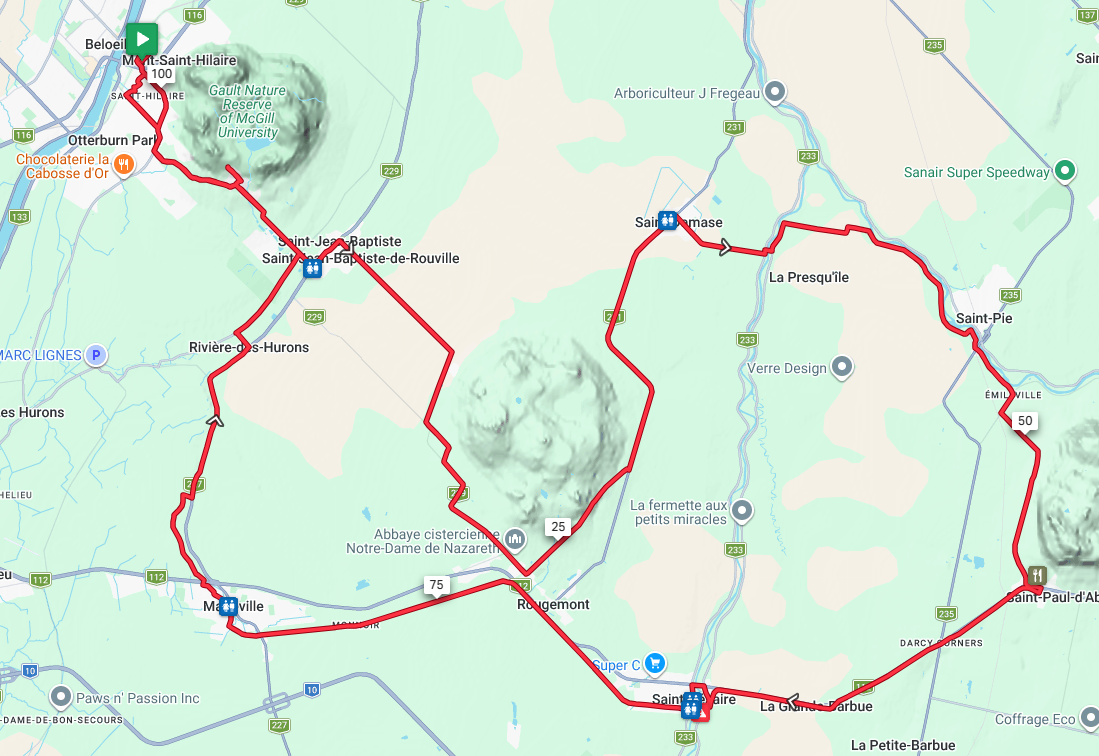 Route : nouveauté - Les 3 monts (St-Hilaire)